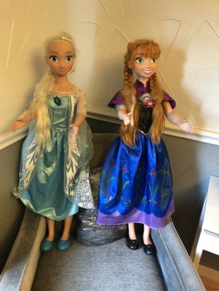 HUGE Elsa and Anna Dolls 38 