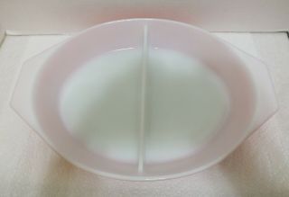 PYREX PINK DAISY 1.  5 Quart DIVIDED CASSEROLE with Lid 3