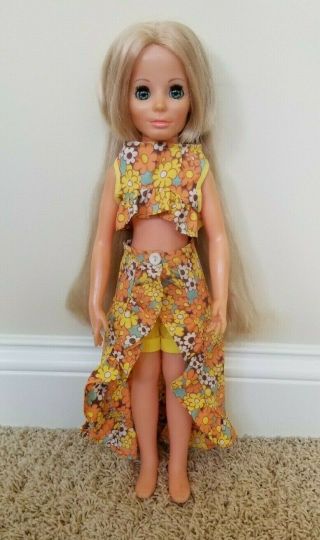 Vintage Ideal Crissy Family Doll Kerry 18 Inch With Clothes