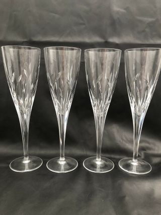 Jg Durand Pistil Crystal Champagne Flutes