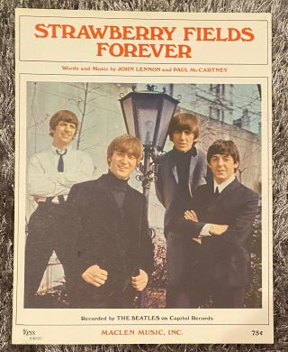 The Beatles Usa 1967 Sheet Music Strawberry Fields Forever