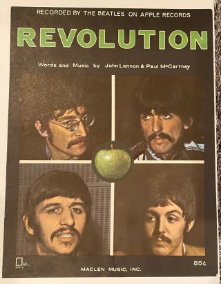 The Beatles Usa 1968 Sheet Music Revolution (w/ 1967 Photos)