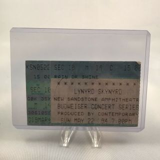 Lynyrd Skynyrd Sandstone Amphitheatre Ks Concert Ticket Stub Vtg May 22 1994