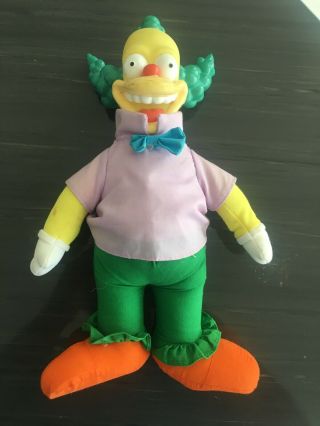 Extremely Rare Vintage Simpsons Krusty The Clown Doll 1993 Play - By - Play