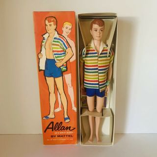 1960s Vintage Barbie Allen Doll Nrfb W/ Wrist Tag