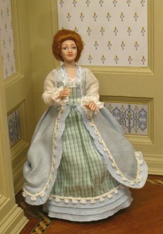 Debra Hammond Colonial Young Woman - Artisan Dollhouse Miniature