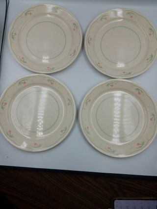 Set Of 7 Corelle Calico Rose 10 1/4 Inch Dinner Plates