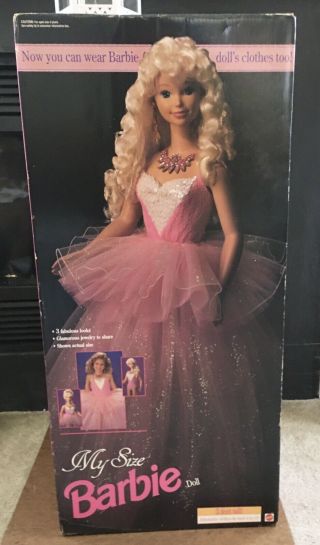 Vintage 1992 My Size Barbie Doll 3 Feet Tall Nrfb And Still Factory
