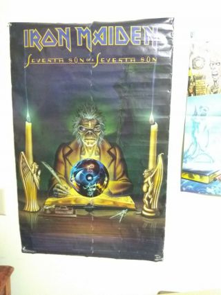 Iron Maiden Seventh Son Of A Seventh Son Poster Eddie Crystal Ball 1988 Vintage