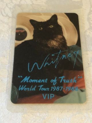 Rare Whitney Houston Laminated Otto Backstage Pass From The 1987/88 Moment Tour