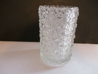 Eapg Clear Cut Glass Daisy And Button Pattern Celery Vase 5 " Tall Exc.  Cond