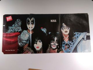 Kiss Aucoin Pinup Poster 1970s Rare Centerfold Tommy Shaw Styx Skates Wmet 95.  5