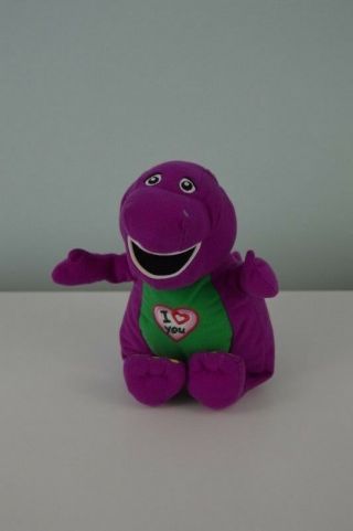 Lyons Barney Dinosaur Plush Stuffed Animal Toy Sings I Love You Song Heart 2011