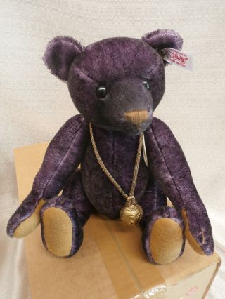 Steiff Mohair Teddy Bear " Monty " Le 772/1500 Purple 035739 Growler