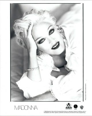 Madonna Press Kit,  1994,  Bedtime Stories,  Lovely 8x10 Photo Record Label Image