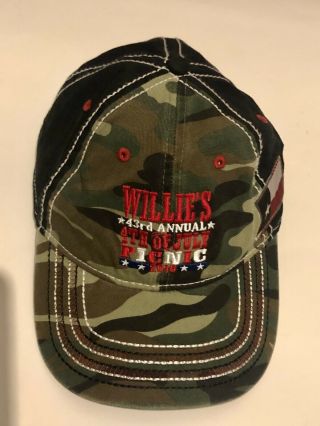 2016 Willie Nelson 4th Of July Picnic 43rd Anniversary Ball Cap Hat