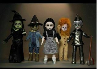 Case - 5 Living Dead Dolls The Lost In Oz Dorothy,  Scarecrow,  Lion,  Witch,  Tinman