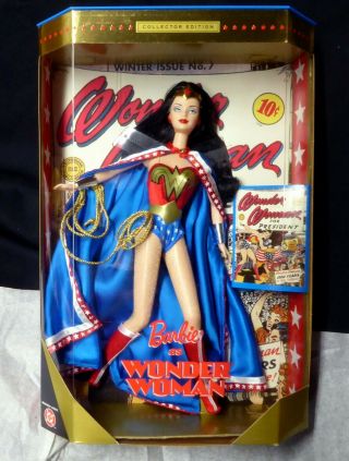 Wonder Woman Barbie Doll 12 " Box Set 1999 Collector Ed Mattel Toys Dc Comics
