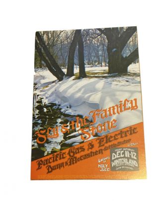 Randy Tuten Sly And The Family Stone Winterland Postcard Handbill