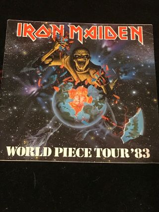 Iron Maiden World Piece Tour 1983 Vintage Rock And Roll Poster