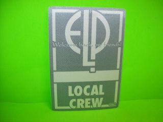 Emerson Lake And Palmer Back Stage Pass Local Crew Nos Otto 1992 Elp