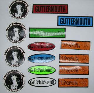 Vintage Guttermouth Band Set Of 15 Promo Vinyl Stickers Decals Punk Rock