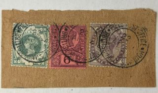 1900 Boer War South Africa Stamps British Army Field Office Cancel 1/ - Green 6d