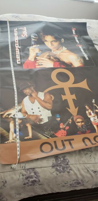 Huge Prince Poster Newpower Soul Album Promo 40x60 " Subway Giant Rock Music 90s