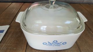 Vintage Corning Ware Dutch Oven/casserole A 5 B - 5 Liter - Cornflower Blue