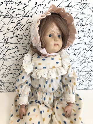 Antique Wooden 21” Schoenhut Girl Doll