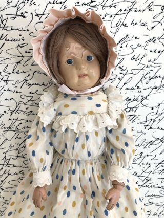 Antique Wooden 21” Schoenhut Girl Doll 3