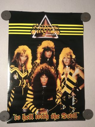Stryper Poster Promo,  “to Hell With The Devil” 1987,  Isaiah 53:5 Rolled,  23x33.  5