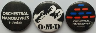 Omd Vintage Button Badges Wave Synthpop Electronic Dance Pin