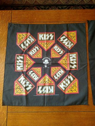 (2) Kiss Bandanas - 1990 Hot In The Shade & 1996 Army Concert Tour
