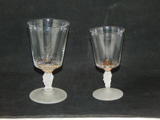Eapg Three Face Glass Water Goblet And Wine Glass