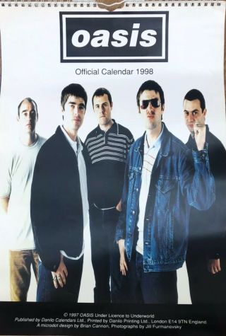 Oasis Official Uk Calendar 1998 And Very Collectible - 22 Years Old
