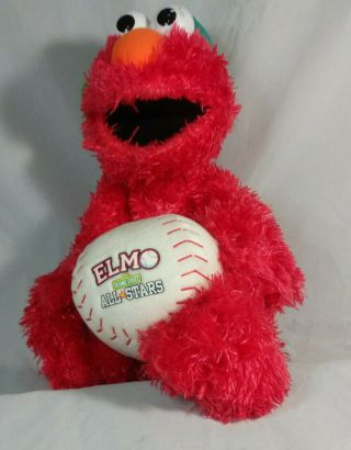 Happy 9 " Baseball Elmo Plush Gund Sesame Street All Stars Talks Sings