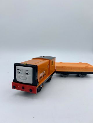 Tomy Trackmaster Motorized Thomas & Friends Train Rusty W/ Orange Flatbed