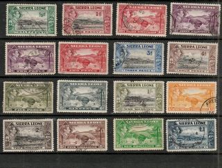 Sierra Leone 1938 King George Vi Stamps To One Pound S.  G.  188 - 200