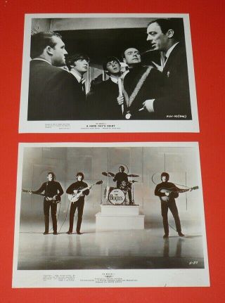 The Beatles Two B&w Movie Stills For A Hard Day’s Night & Help Motion Pictures