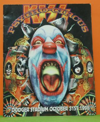 Kiss - Psycho Circus - Tour Program - Dodger Stadium October 31st 1998
