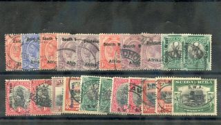 South West Africa Sc Bet 2//104 (sg Bet 2//66) F - Vf Singles 1923 - 1928 $92