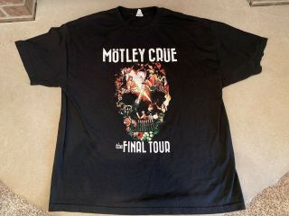 Motley Crue Alice Cooper T Shirt The Final Tour 2014 Concert Men 