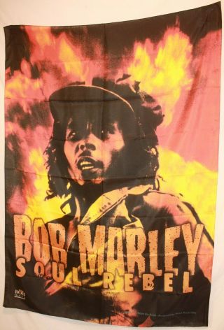 Rare 2003 Bob Marley Soul Rebel Cloth Textile Poster Flag Banner 30 