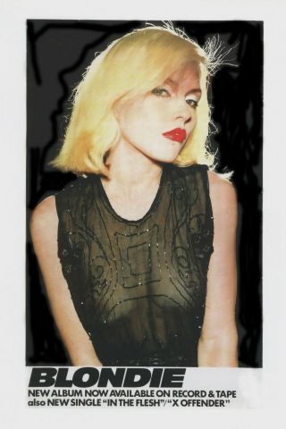 Blondie 1977 Promo Poster Print