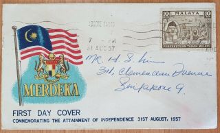1957 Malaya Merdeka Stamp Fdc Johore Cover