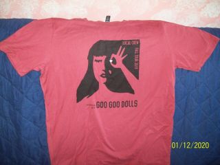 Goo Goo Dolls Local Crew T - Shirt,  Red Miracle Pill Fall Tour 2019;,  Large