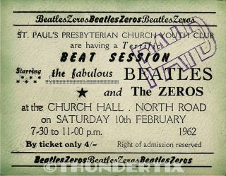 11 1961 - 1963 The Beatles Full Concert Tickets Scrapbooking Frame Reprint