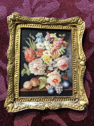 Vintage 1986 Dollhouse Miniature Artist Signed Painting By Christopher Whitford