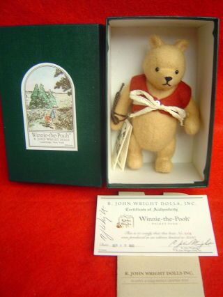 R John Wright Pocket Pooh Teddy Bear Usa Exclusive 5 Inches